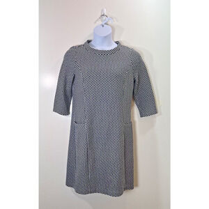 Boden Women’s Shift Dress Size M 10 Blue White Polka Dot Preppy Classic Business